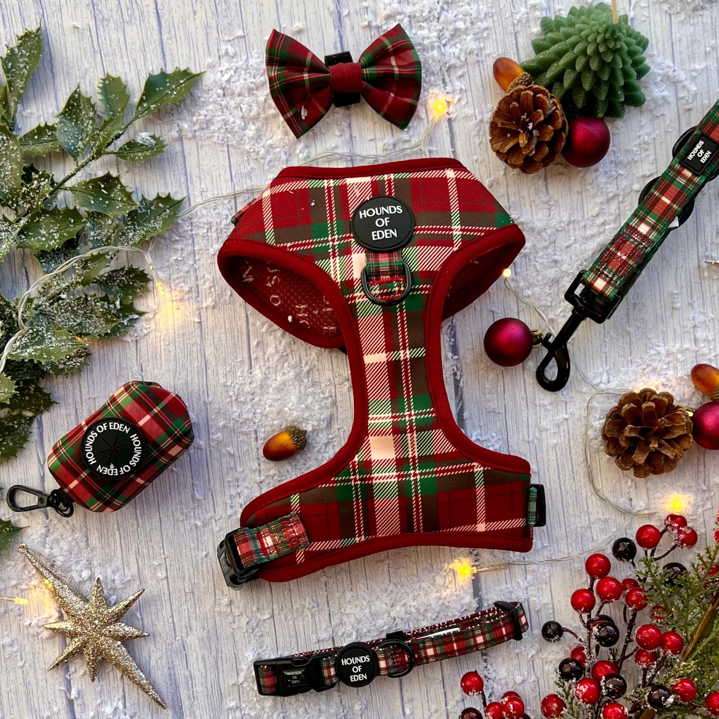 Tartan Me Up - Red & Cream Tartan Design Dog Lead