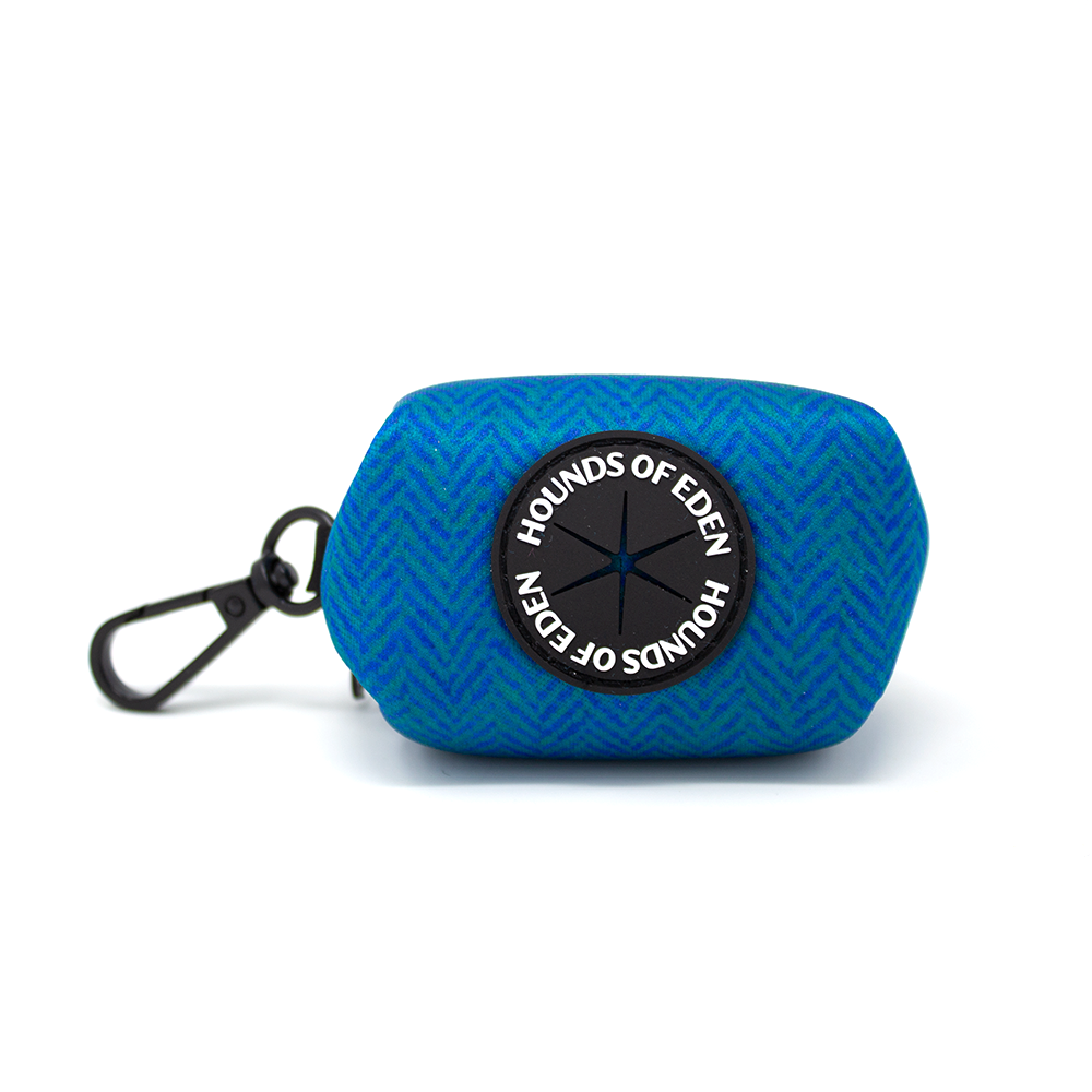 'Bruce' - Blue & Teal Herringbone Dog Harness